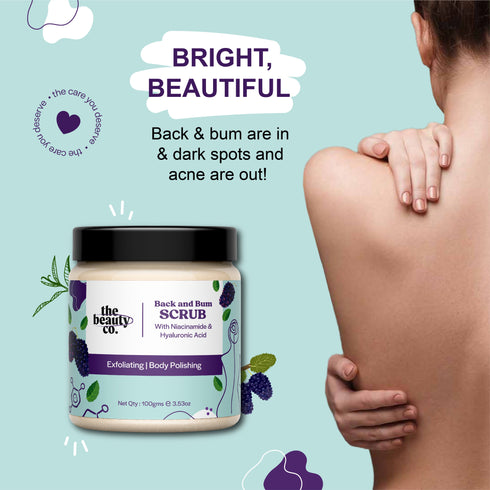 the beauty co Back and Bum Scrub For Exfoliating and Body Polishing